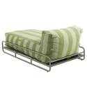 Chaise longue a rayas para sofá modular de exterior con estructura