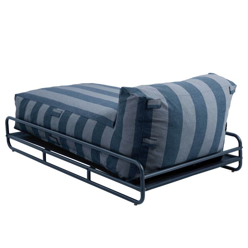 Chaise longue a rayas para sofá modular de exterior con estructura (4/6)