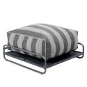 Puf a rayas para sofá modular de exterior con estructura