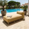 Chaise longue para sofá modular de exterior con estructura