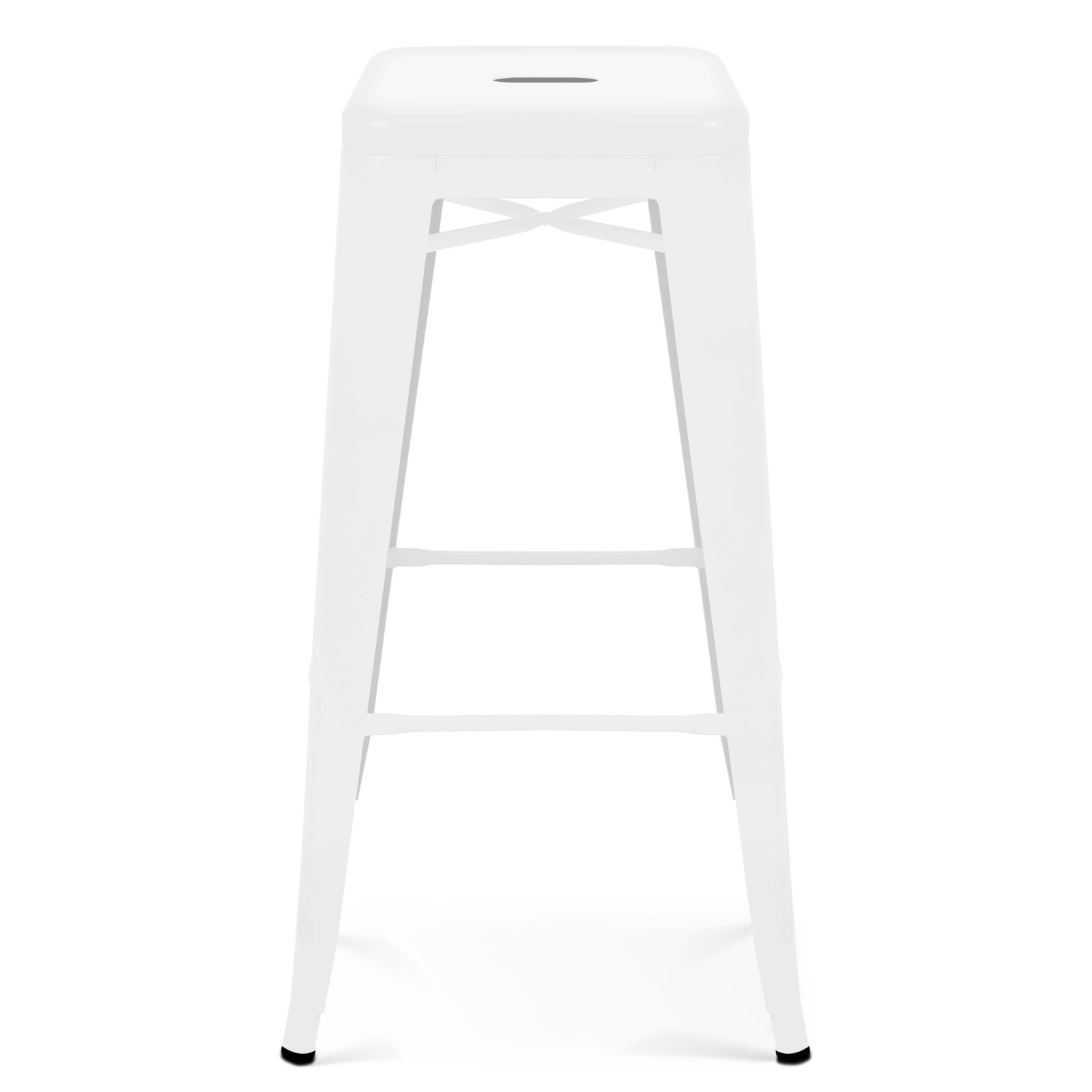 Conjunto de 4 taburetes de jardín de metal mate