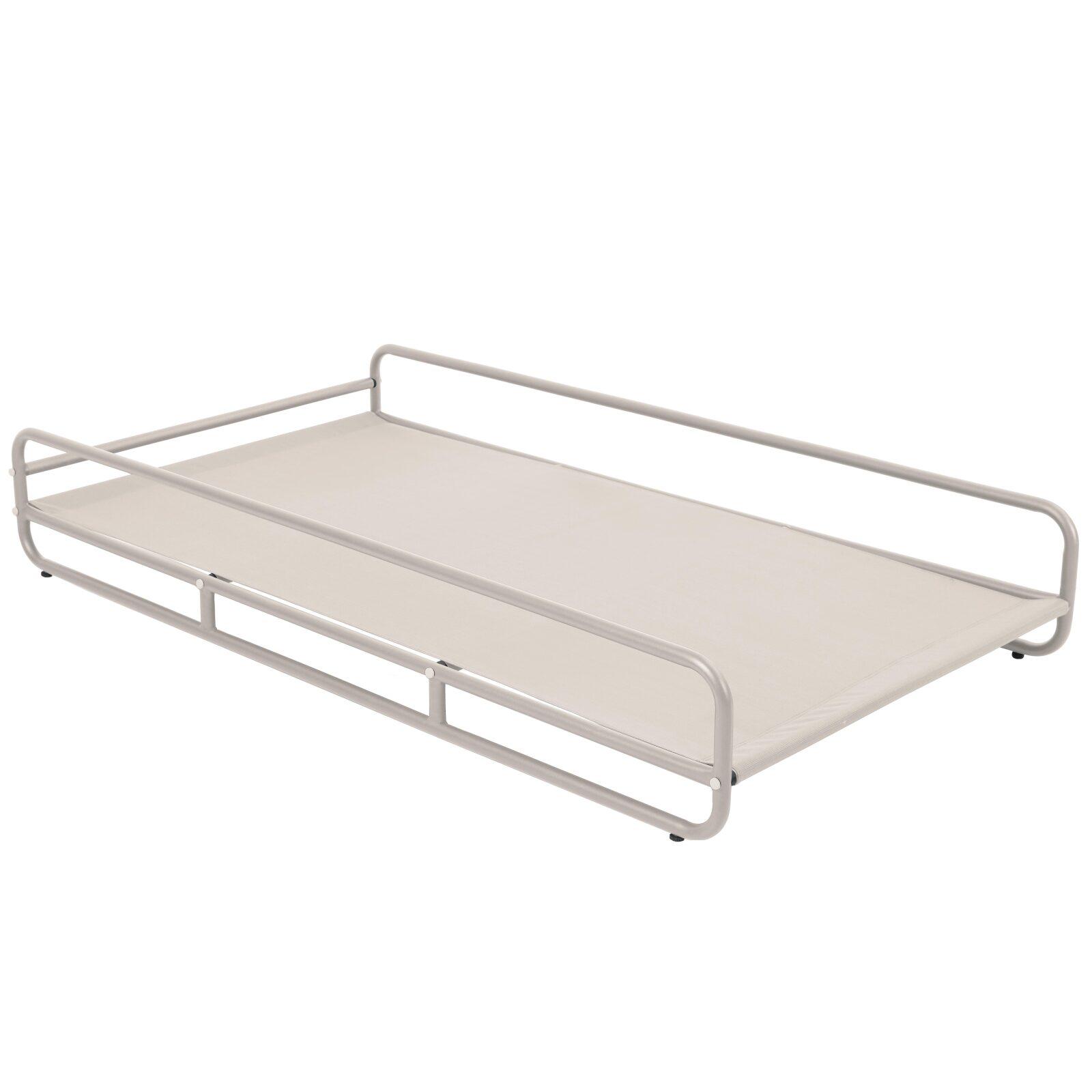 Sofá modular de exterior para 2 personas con estructura, 2 chaise longue y mesa de centro