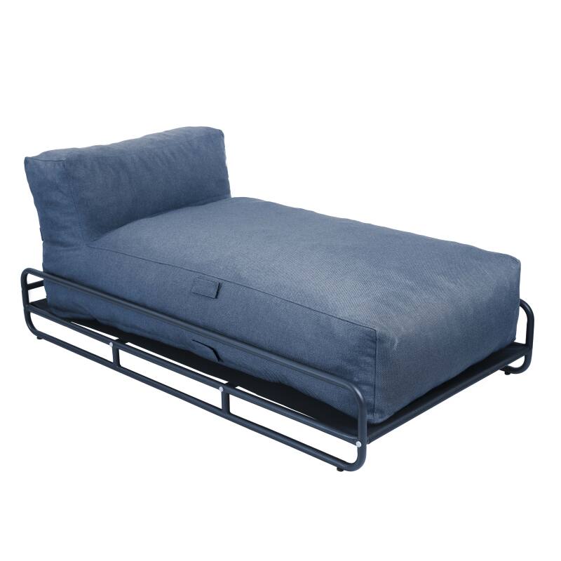 Sofá modular de exterior para 2 personas con estructura, 2 chaise longue y mesa de centro (5/7)