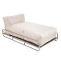 Sofá modular de exterior para 2 personas con estructura, 2 chaise longue y mesa de centro