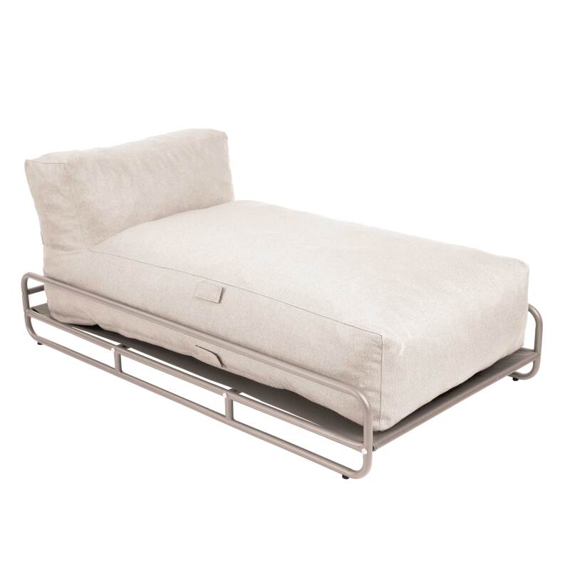 Sofá modular de exterior para 2 personas con estructura, 2 chaise longue y mesa de centro (5/7)