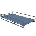 Sofá modular de exterior para 2 personas con estructura, 2 chaise longue a rayas y mesa de centro