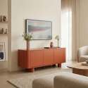 Mueble de TV naranja 120 cm estilo retro