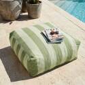 Puf a rayas para sofá modular de exterior