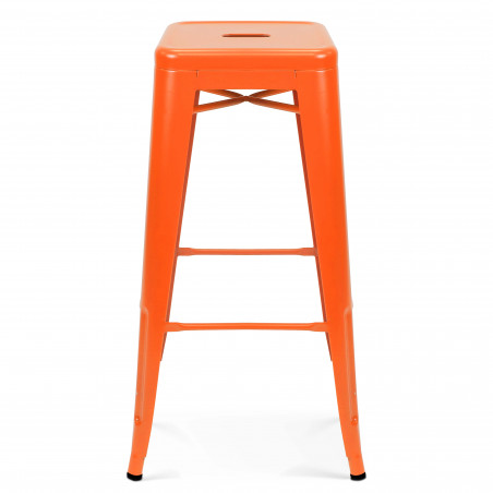 Conjunto de 4 taburetes de jardín de metal mate (2/5)