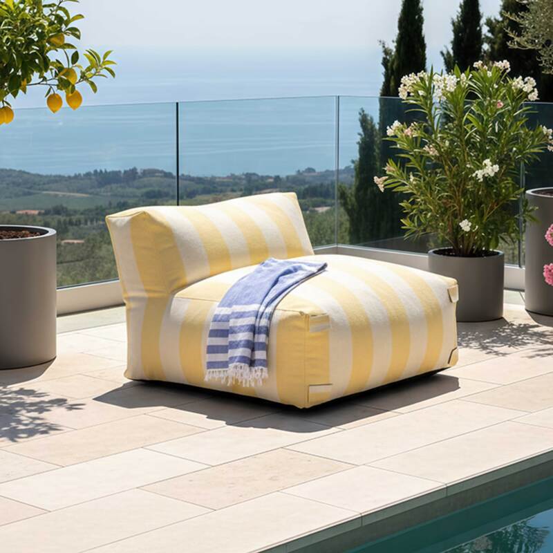 Sillón a rayas para sofá modular de exterior