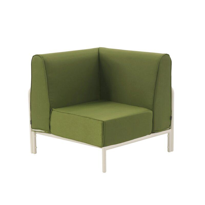 Sillón esquinero para sofá modular de exterior