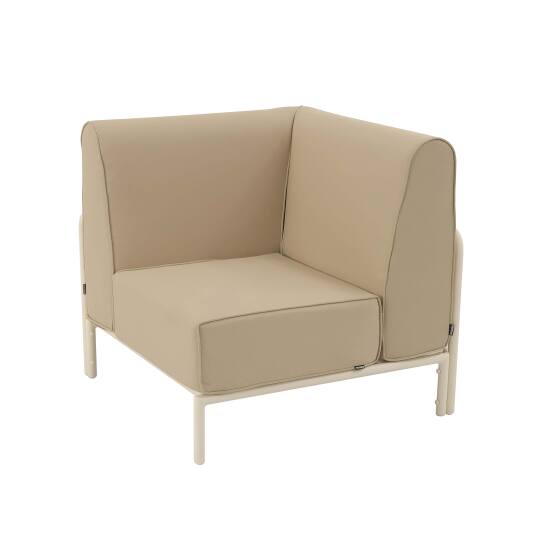 Sillón esquinero para sofá modular de exterior