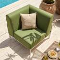 Sillón esquinero para sofá modular de exterior