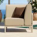 Sillón esquinero para sofá modular de exterior