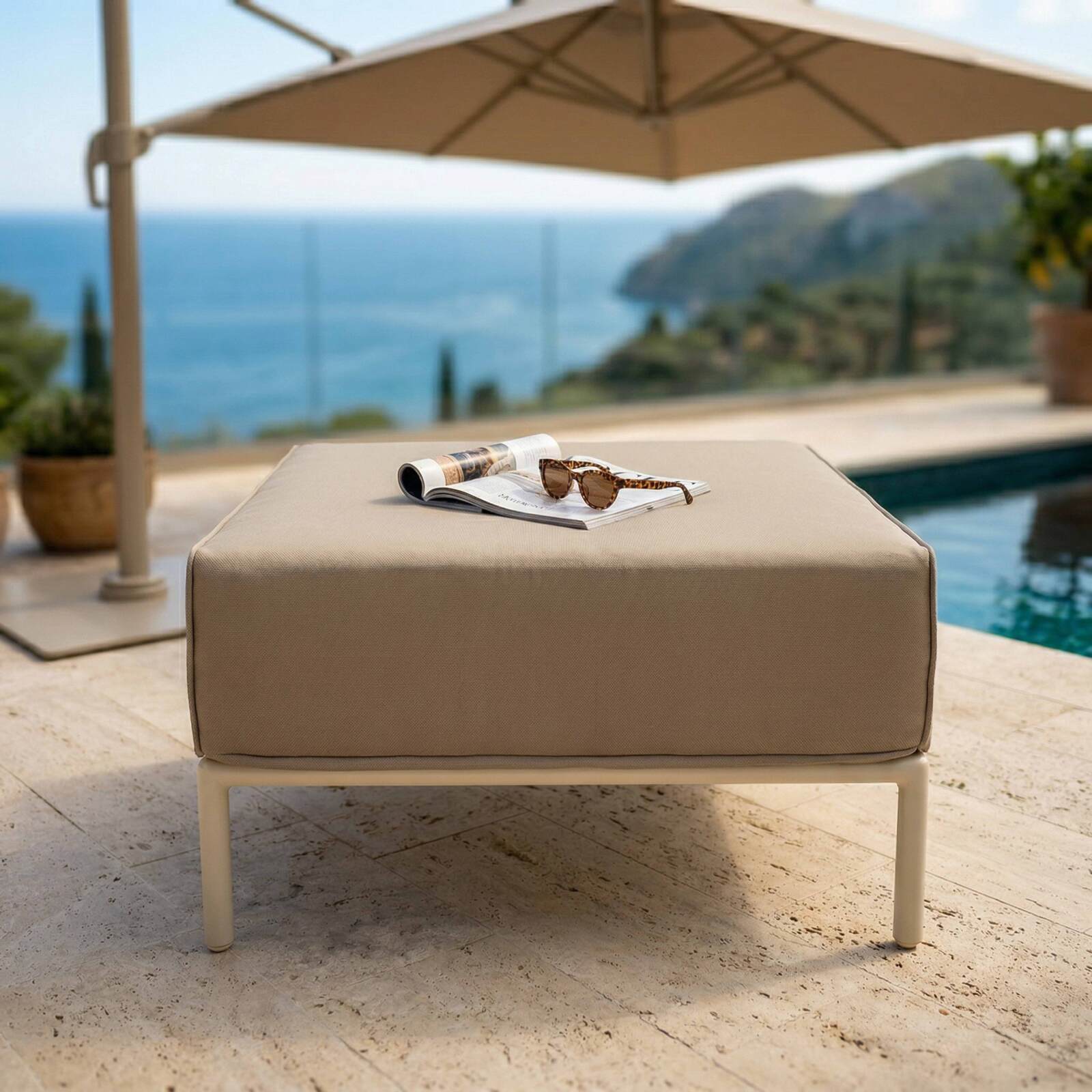 Puf para sofá modular de exterior