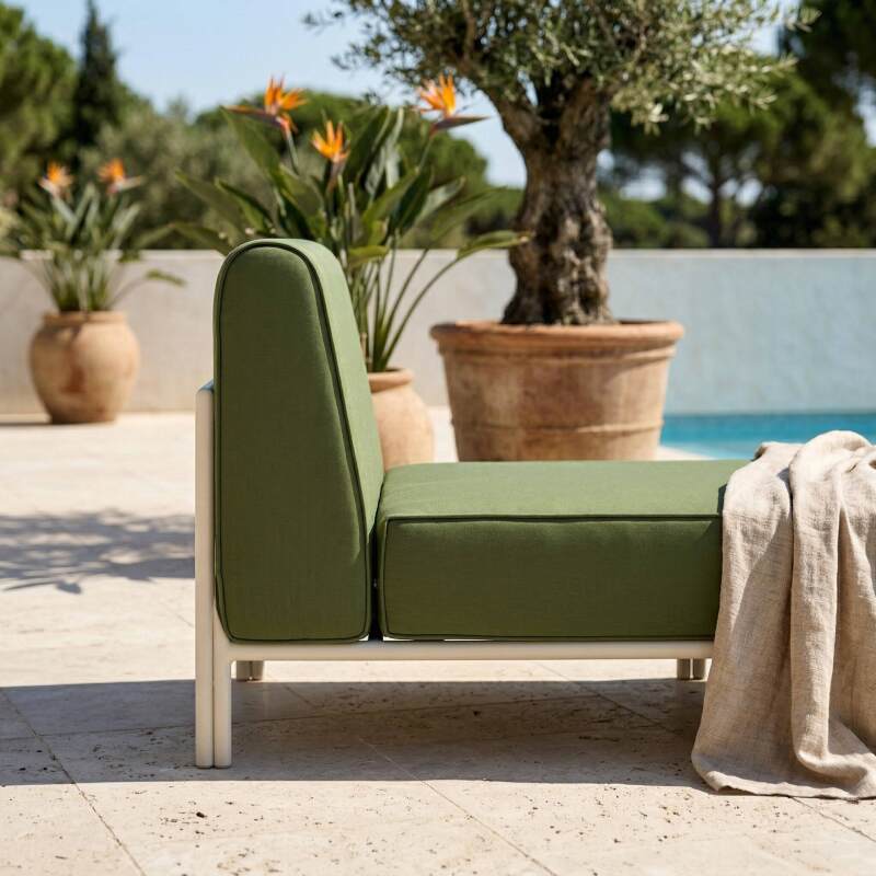 Chaise longue para sofá modular de exterior (2/7)