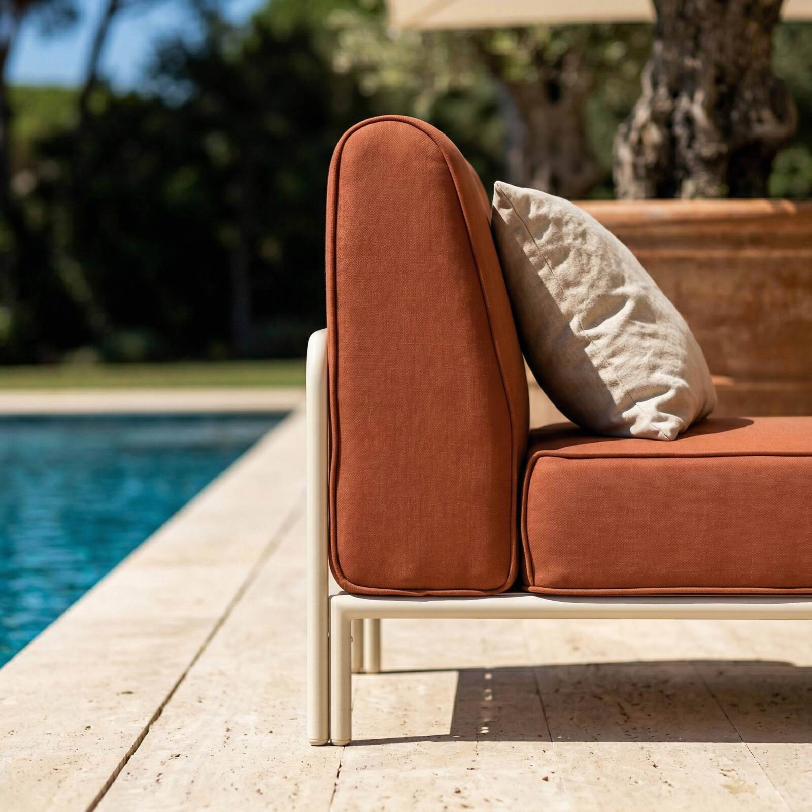 Chaise longue para sofá modular de exterior