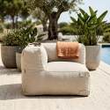 Sillón esquinero para sofá modular de exterior