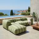 Sillón esquinero para sofá modular de exterior