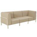 Sofá modular de exterior para 3 personas con 1 sillón y 2 sillones esquineros