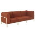 Sofá modular de exterior para 3 personas con 1 sillón y 2 sillones esquineros