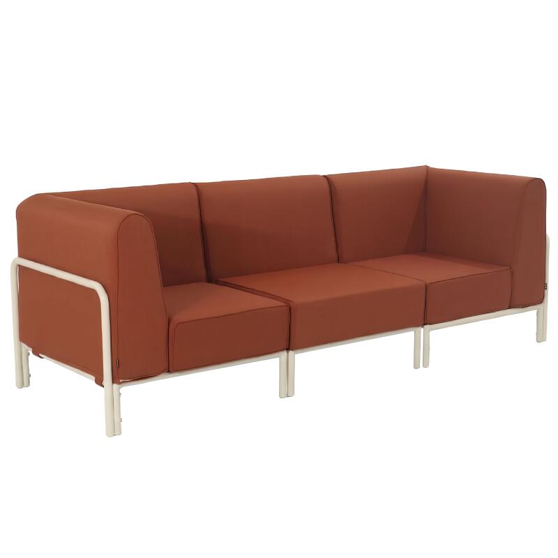 Sofá modular de exterior para 3 personas con 1 sillón y 2 sillones esquineros