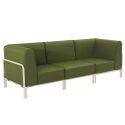 Sofá modular de exterior para 3 personas con 1 sillón y 2 sillones esquineros