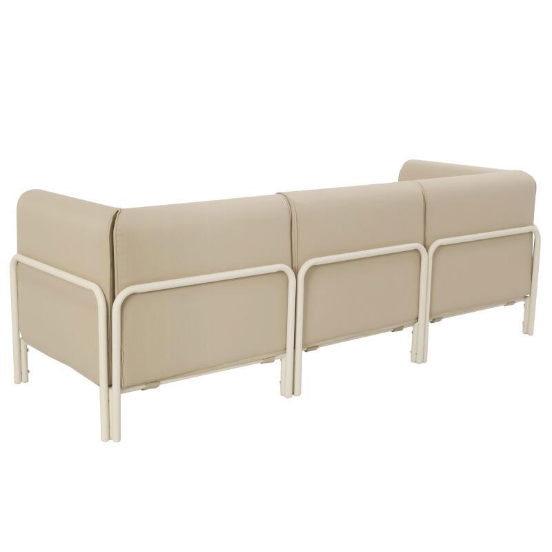Sofá modular de exterior para 3 personas con 1 sillón y 2 sillones esquineros (6/7)