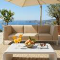 Sofá modular de exterior para 3 personas con 1 sillón y 2 sillones esquineros