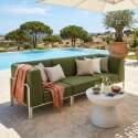 Sofá modular de exterior para 3 personas con 1 sillón y 2 sillones esquineros