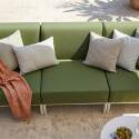 Sofá modular de exterior para 3 personas con 1 sillón y 2 sillones esquineros
