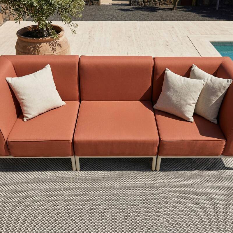 Sofá modular de exterior para 3 personas con 1 sillón y 2 sillones esquineros (3/7)