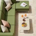 Sofá modular de exterior para 5 personas con 2 sillones, 2 sillones esquineros y 1 puf