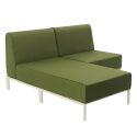 Sofá modular de exterior para 2 personas con 1 sillón y 1 chaise longue