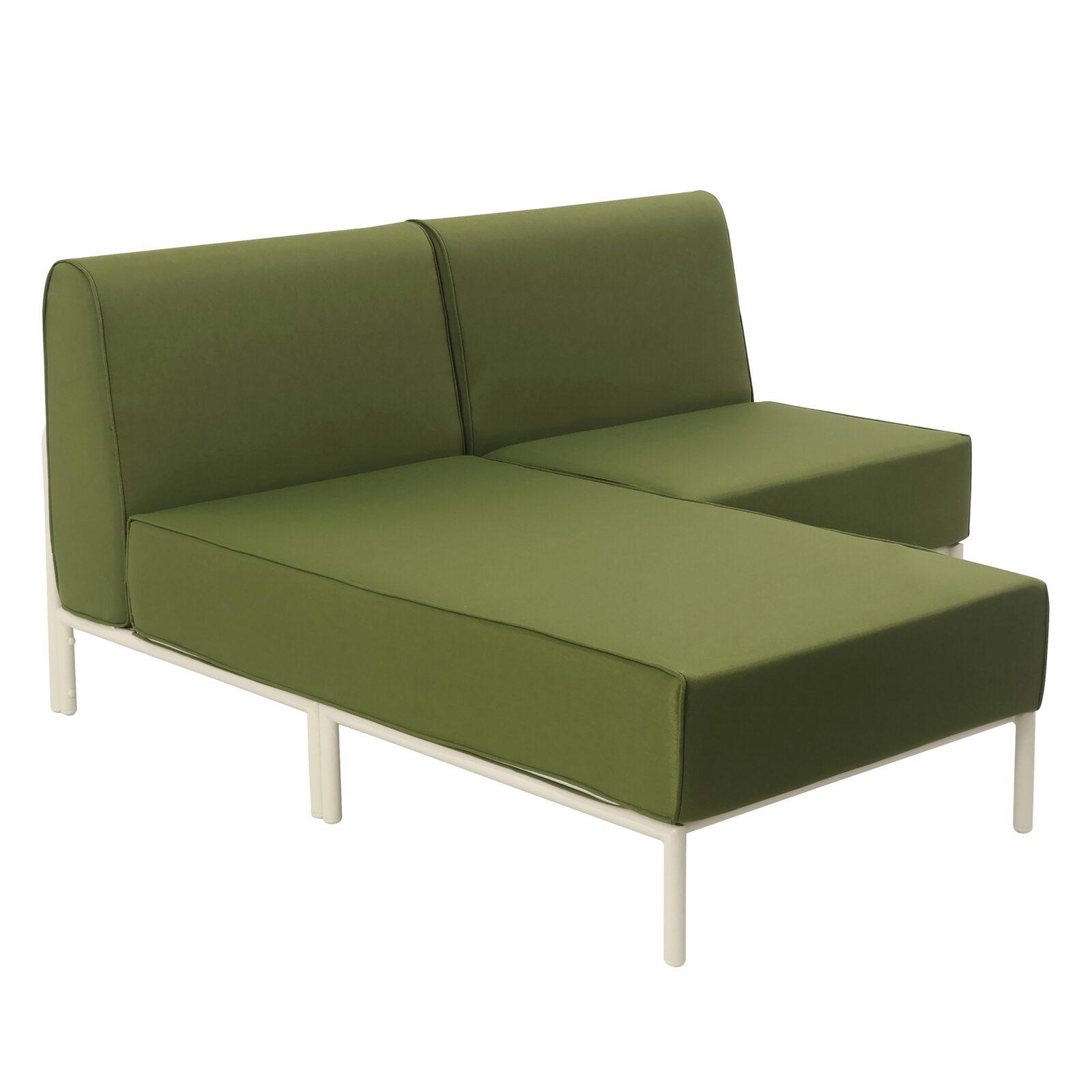 Sofá modular de exterior para 2 personas con 1 sillón y 1 chaise longue