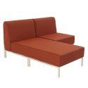 Sofá modular de exterior para 2 personas con 1 sillón y 1 chaise longue