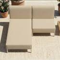 Sofá modular de exterior para 2 personas con 1 sillón y 1 chaise longue
