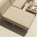 Sofá modular de exterior para 2 personas con 1 sillón y 1 chaise longue