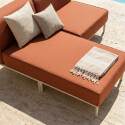 Sofá modular de exterior para 2 personas con 1 sillón y 1 chaise longue