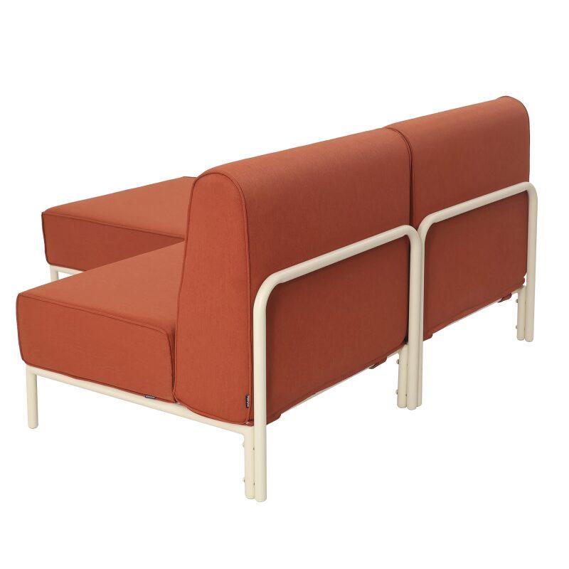 Sofá modular de exterior para 2 personas con 1 sillón y 1 chaise longue (4/7)
