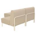 Sofá modular de exterior para 2 personas con 1 sillón y 1 chaise longue