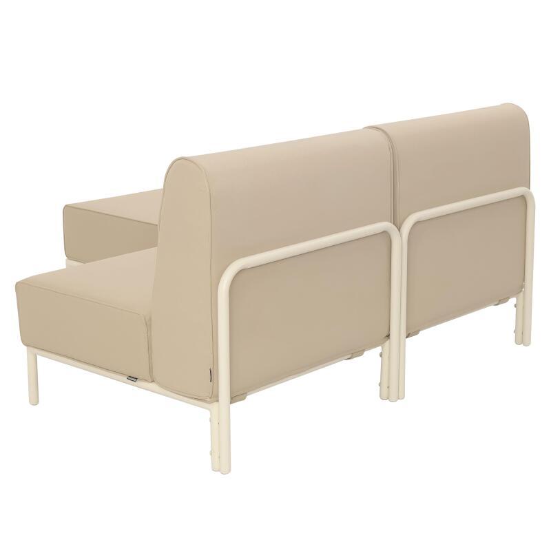 Sofá modular de exterior para 2 personas con 1 sillón y 1 chaise longue (4/7)