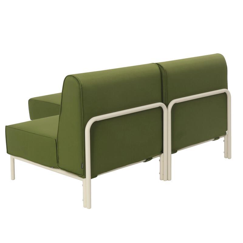 Sofá modular de exterior para 2 personas con 1 sillón y 1 chaise longue (4/7)