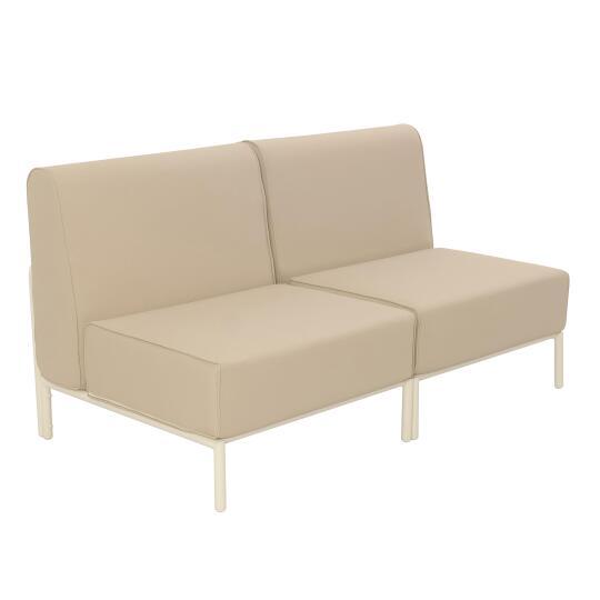 Sofá modular de exterior para 2 personas con 2 sillones | Oviala