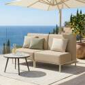 Sofá modular de exterior para 2 personas con 2 sillones