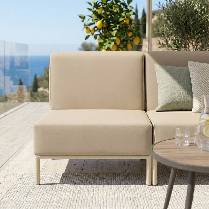 Sofá modular de exterior para 2 personas con 2 sillones (2/7)