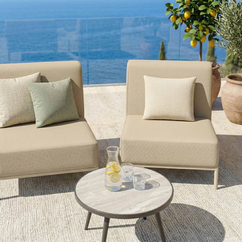 Sofá modular de exterior para 2 personas con 2 sillones (4/7)
