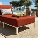 Sofá modular de exterior para 3 personas con 2 chaise longues y 1 puf