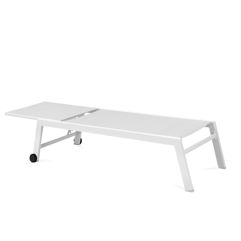 Lote de 2 tumbonas con ruedas, reclinables 5 posiciones (2/6)