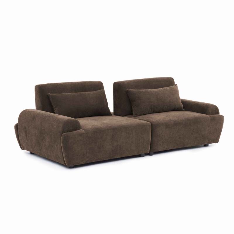 Sofá modular de 2 plazas de tela con cojines (6/9)